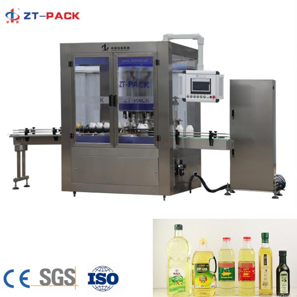 3000BPH Automatic Linear Piston Oil Filling Machine For Edible Oil Peanut Sunflower Oil