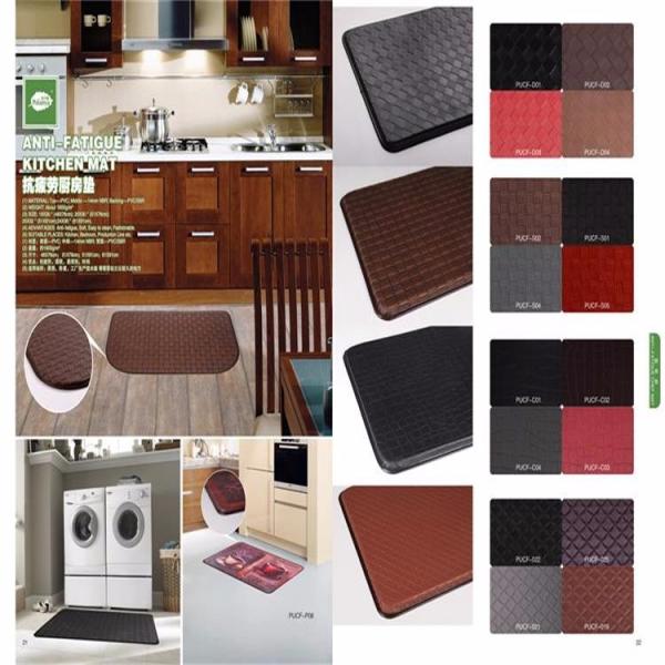 Black Grid pattern pu anti fatigue mat with NBR foam