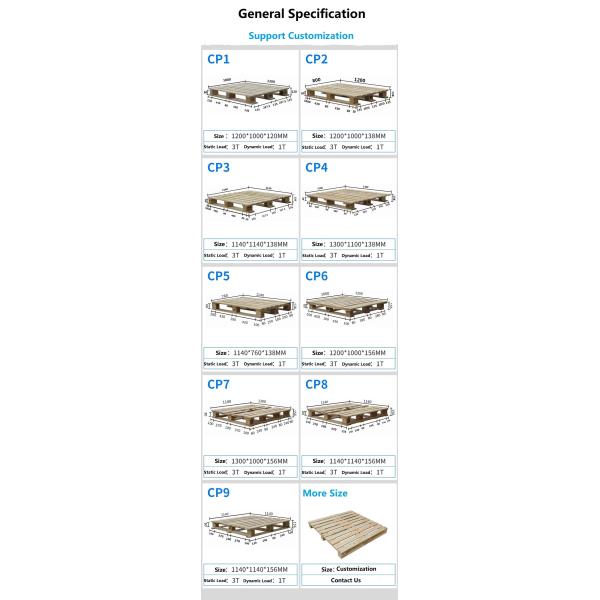 Double Faced Wooden Euro Pallets 4 Way Wooden Pallets For Delivery Logistic Transport