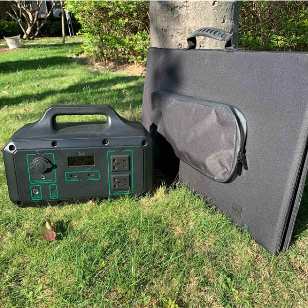 Portable 120W Foldable Solar Panel Handbag Power Station Charger