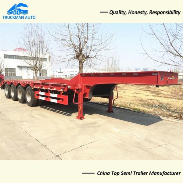 Quality 12.00R20 Tire 4 Axle 80 Tons Low Bed Semi Trailer For Ghana for sale