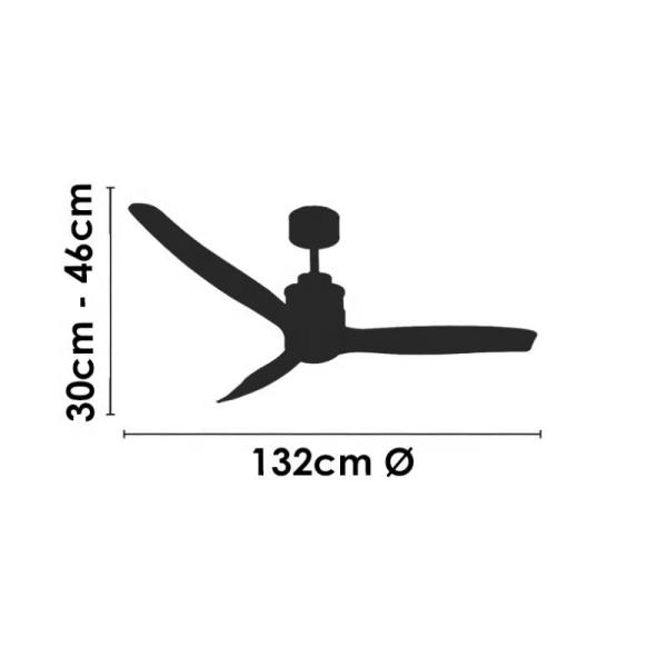 Decor Livingroom 40w 52 Inch Wood Ceiling Fan Light 3 Blades DC Motor