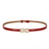 Buy cheap OEM Adjustable Length Women's Fashion Leather Belts Skinny Pearl Locked Buckle from wholesalers