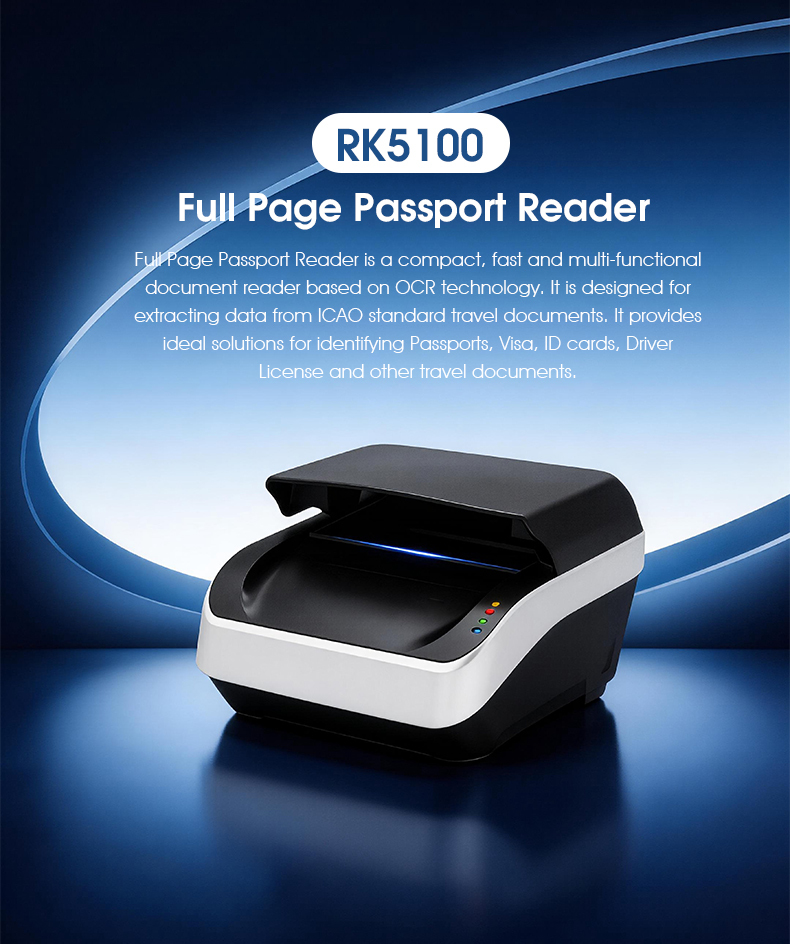 RK5100 ICAO 9303 RFID Passport Reader | MRZ OCR Document Scanner