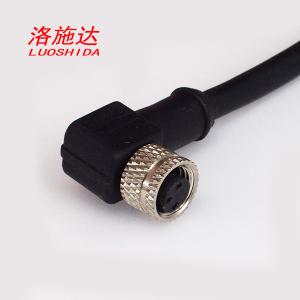 Buy cheap M8 Female Cable Connector Fitting 90 Degree Angle Connector Cable For All M8 3 Pins Connector Proximity Sensor product