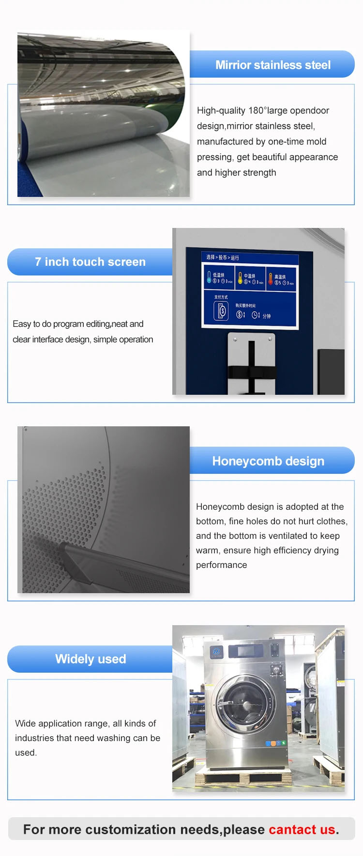 Good Price Automatic Washing Machine Commercial Laundry Washer 16kg Soft Mount Commercial Washer Machine