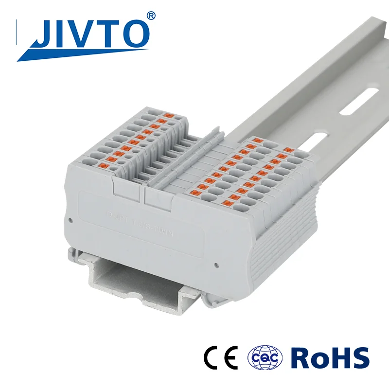 D-PT1.5-TW End Barrier Plate For PT 1.5-TW Twin Wire Electrical Connector Din Rail Terminal Block Accessories End Cover