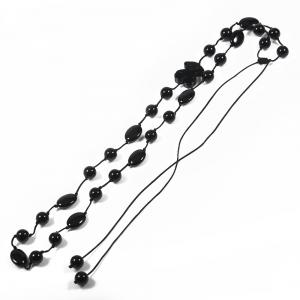 China Fashionable Gemstone Beaded Necklaces Handmade Adjustable Rope Necklace on sale