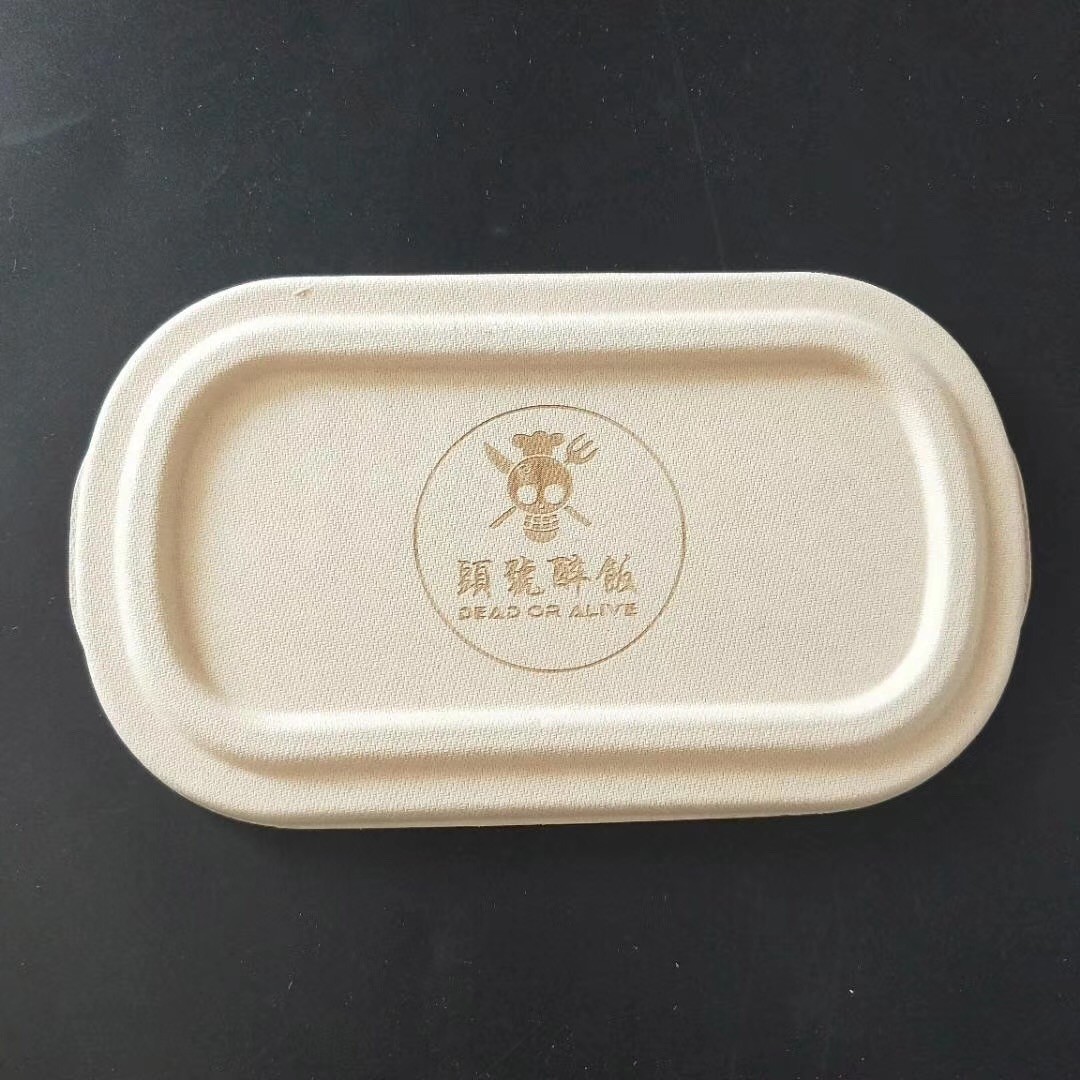 brown Biodegradable Sugarcane Tableware Sugarcane Bagasse Takeaway Containers