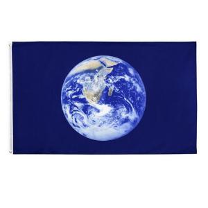 Buy cheap 3x5ft Rectangle 110g Polyester Earth Flag With Brass Grommets product