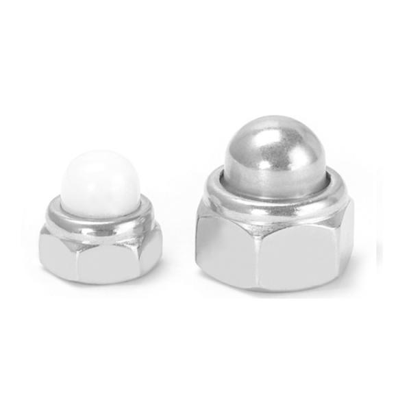 Prevailing Torque Type Hexagon Domed Cap Nuts With Nonmetallic Insert DIN 986 Self Locking Nylon Insert Domed Cap Nuts