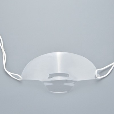 Transparent plastic catering kitchen beauty smiling mask