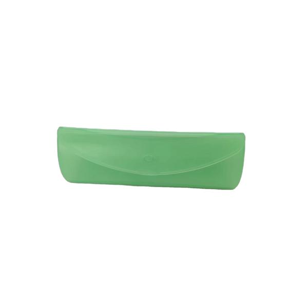 Customizable Green Plastic Eyeglass Case Scratch Resistant Irregular