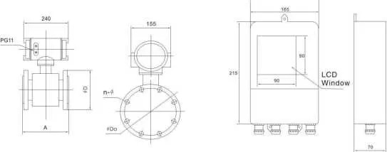 Digital Milk Water Flow Meter Positive Direction Electromagnetic Flowmeter