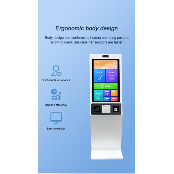 AR Kiosk Self Ordering 1920*1080 Fast Food Ordering Kiosks White