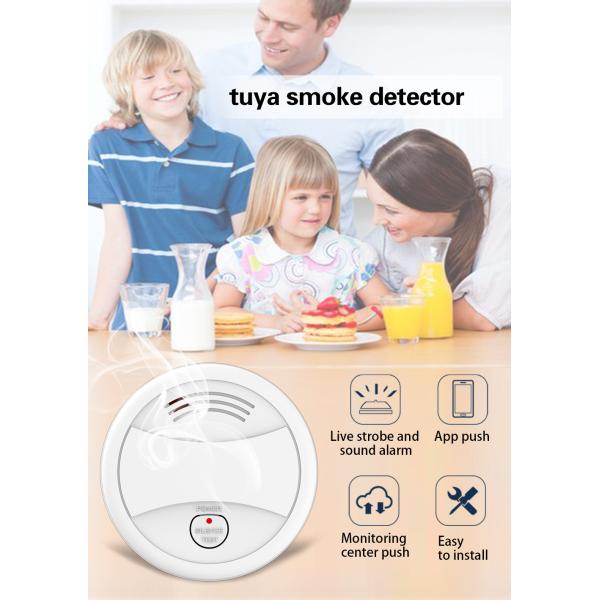 Explosion Proof Tuya Smoke Detector Home Assistant 2.4Ghz 85dB Alarm