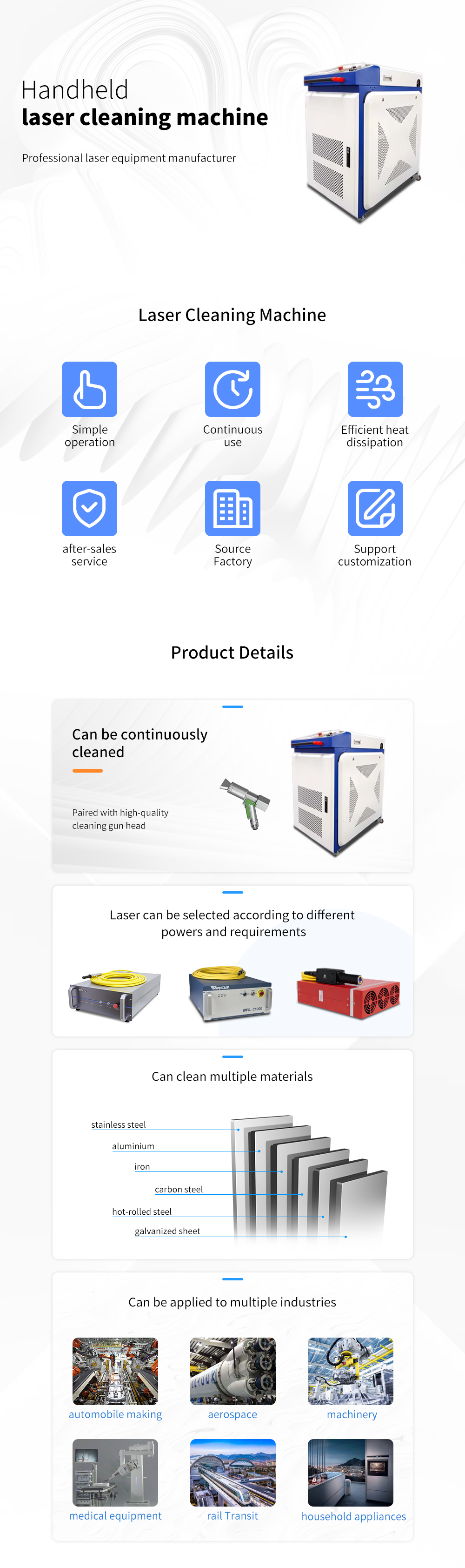 Fast Speed CW Laser Cleaning Machine 1500W 2000W Metal Laser Metal Rust Remover pulse laser cleaning machine