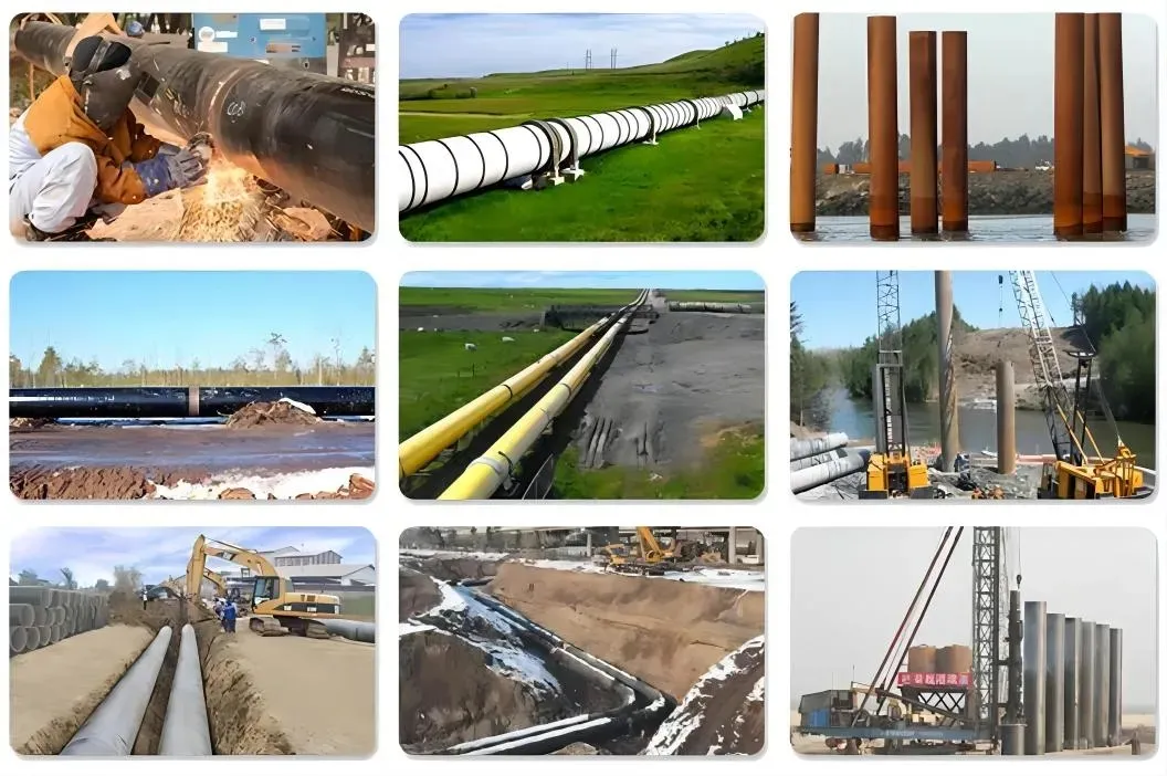 Three Layers Fbe 3PE Steel Pipe Oil Transport Pipe Plastic Coating Line