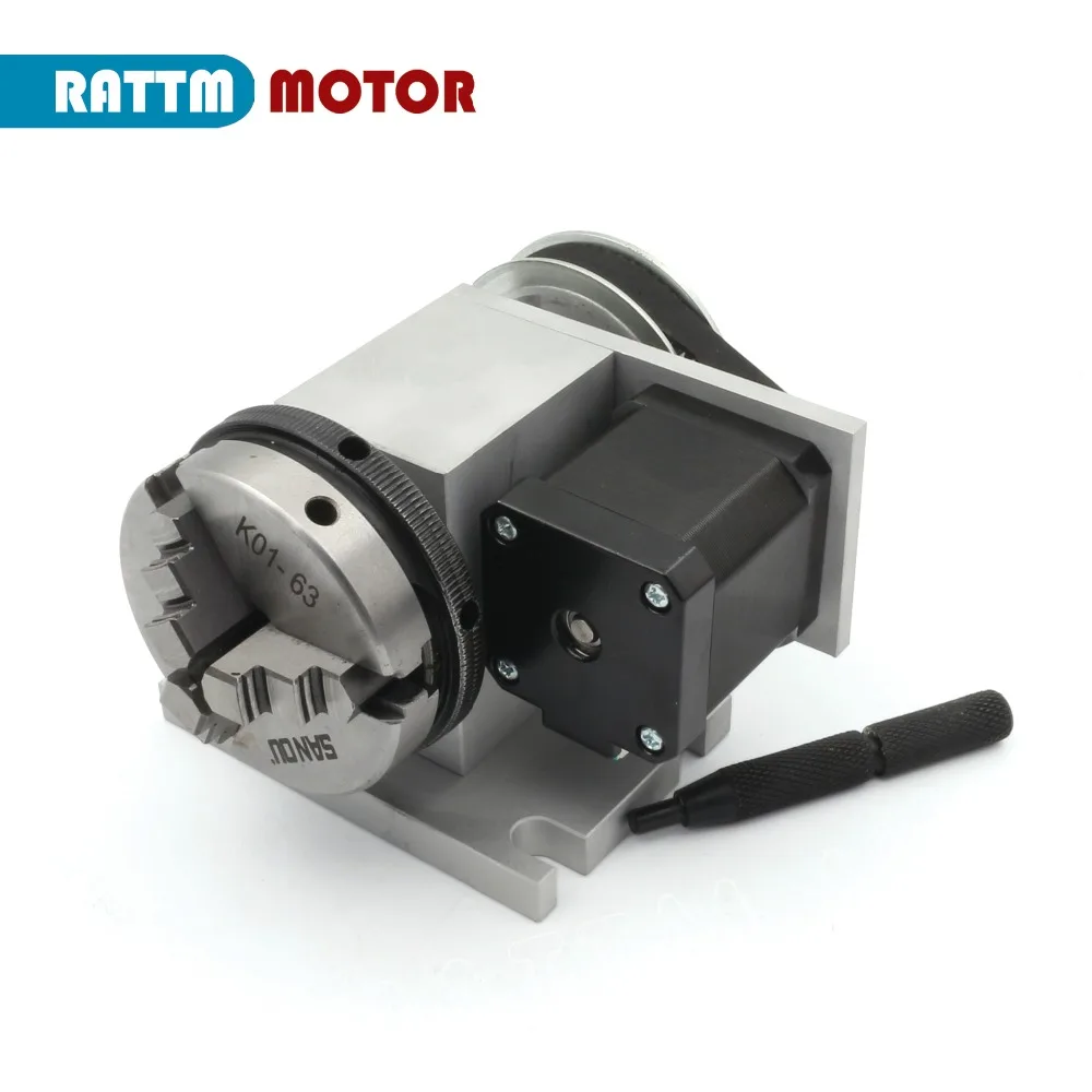 4th A Rotary Axis CNC Lathe Tailstock K11-65mm K12-65mm With 3 4 Jaws Chuck