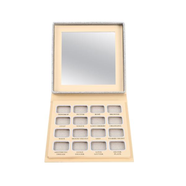 Glitter Powder Empty Baked Eyeshadow Palette 16 Position CMYK Printing