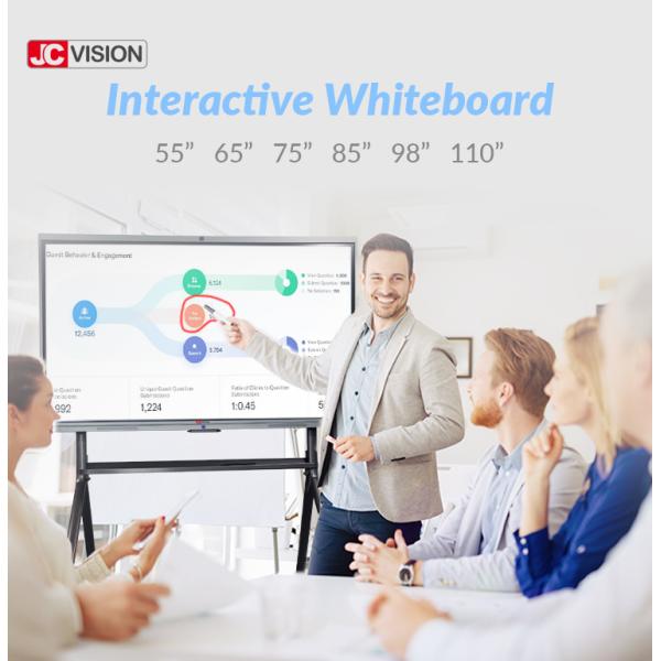 JCVISION Educational Interactive Smart Board Flat Panel 98 Inch Touch Screen Monitor