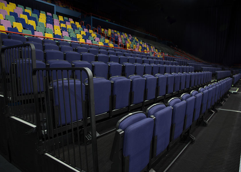 Buy cheap Modern Conference Telescopic Seating Systems With Timber / Polymer Backrest product