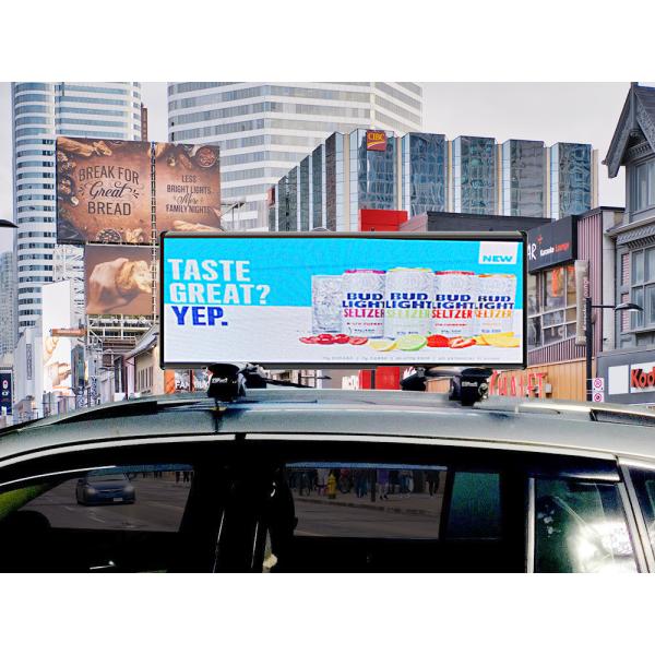 5mm Pixed Pitch Taxi LED Display IP56 Car Roof Advertising Signs Built In GPS Module