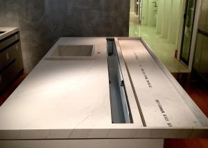 Buy cheap Staining Resistant Honed Quartz Countertops Kitchen And Bathroom Floor Tiles product
