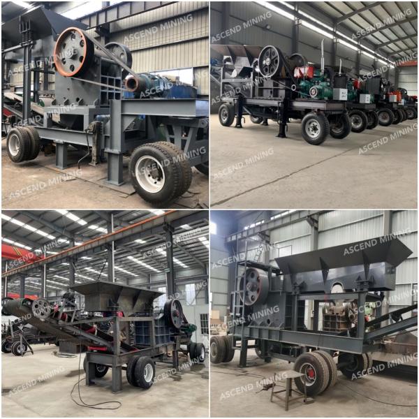 Electric Motor Mobile Dolomite Hard Rock Hammer Crusher Crushing Plant