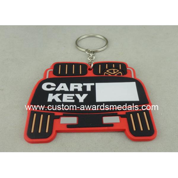 Stamping / Die Casting Rubber Key Chain , Design Your Own Custom Shaped Keychains