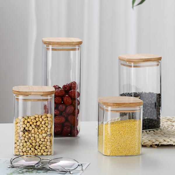1000ml Airtight Borosilicate Glass Food Storage Jars