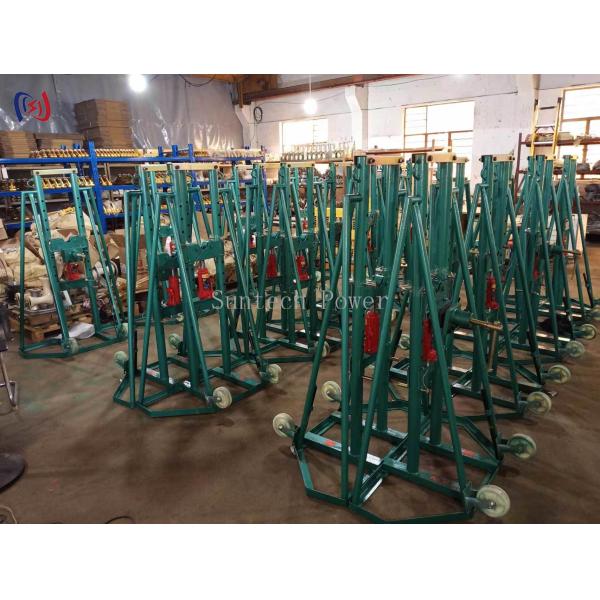 Hydraulic Cable Reel Stand | Heavy-Duty Wire Payoff System with Adjustable Tension
