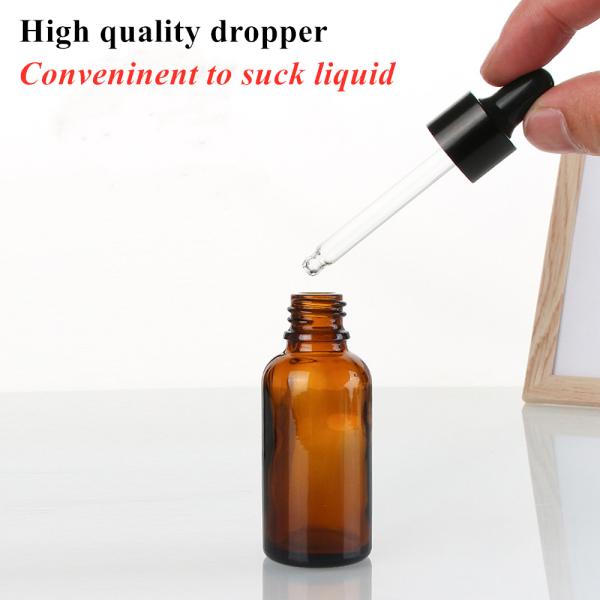 Cosmetic Glass Bottle Amber Serum Dropper Bottle 30ml 50ml 60ml Amber Luxury Essential Oil Glass dropper Bottle