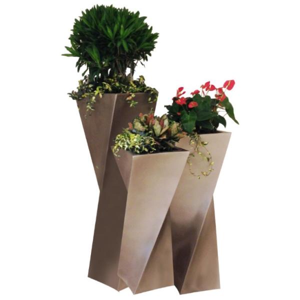 Luxury metal decorative X shape flower pots & planters