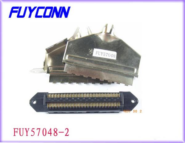 Quality 180 degree Metal Cover 2.16mm Pitch Champ 25 Pairs Male Plug TYCO AMP Connectors 50 way for sale