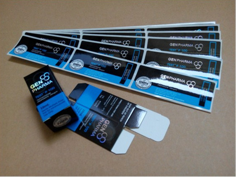 Custom Printing Waterproof 10ml Vial Labels / 10ml Bottle Labels And Boxes