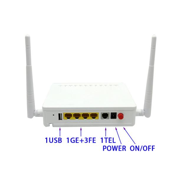 GPON XPON ONU ONT F663NV3A 1GE+1FE+CATV+1POTS VOIP 2.4G 5Dbi AC WiFi ONU Single Band