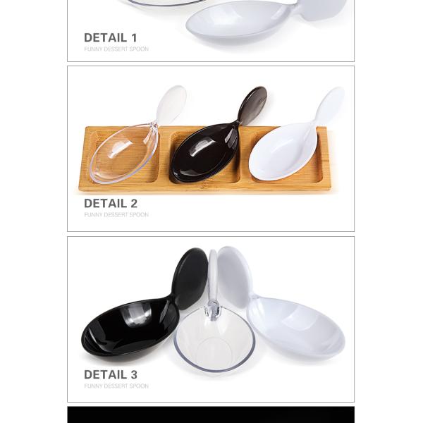 New arrival BPA free PS plastic fish style dessert spoon for restaurant