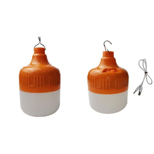 USB Rechargeable Emergency LED Bulb 100W ABS Plastic Material