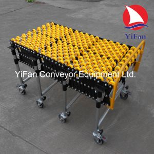 Flexible Expandable Gravity Plastic Skate Wheel Conveyor,Gravity Unloading