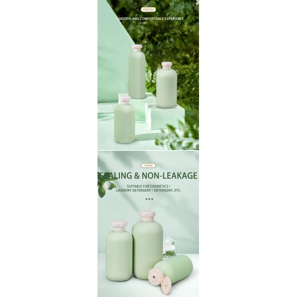 Cosmetic Liquid Serm Lotion Package 200ml HDPE Plastic Bottles With Flip Top Cap