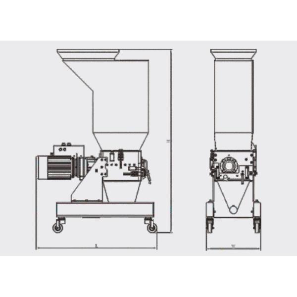 Middle Speed Plastic Granulator Machine For PP / PE Material Single Screw