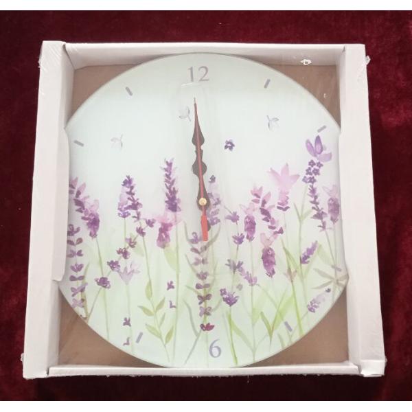 Decorative Custom Small Decor Decoration Bedroom UV Clock Glass Wall Large Sublimation Everyday