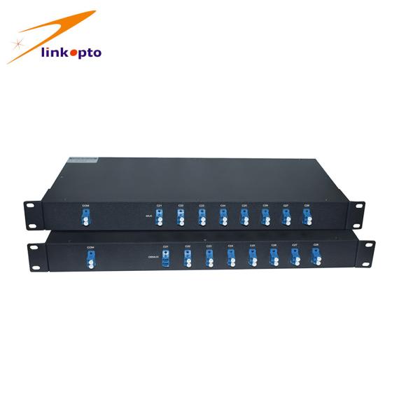 100GHZ DWDM Mux Demux 12 Channel Multiplexer LGX Box Type With LC / UPC Connectors