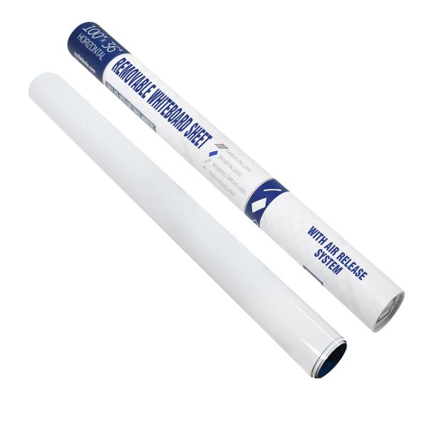 Custom Made White Matt Static Charge Self Adhesive Whiteboard Sheet In Roll