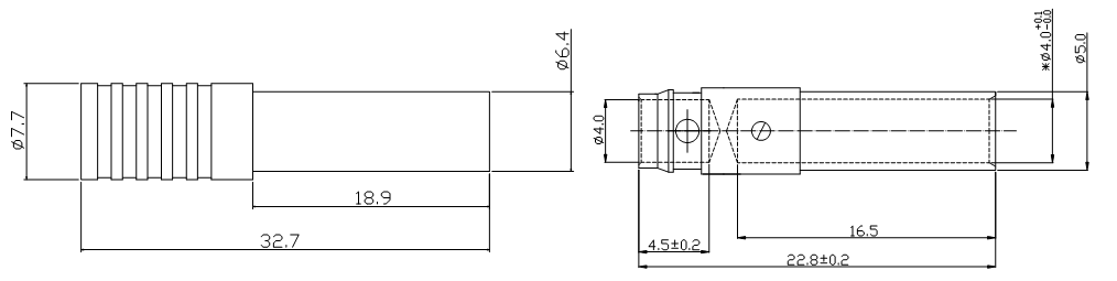 HXT 4mm Gold Plated Bullet Rc Li-ion Battery Connector