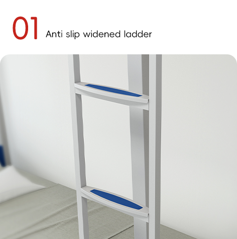 Support customization Stylish and practical student dormitory bunk bed with curtain frame and shoe frame