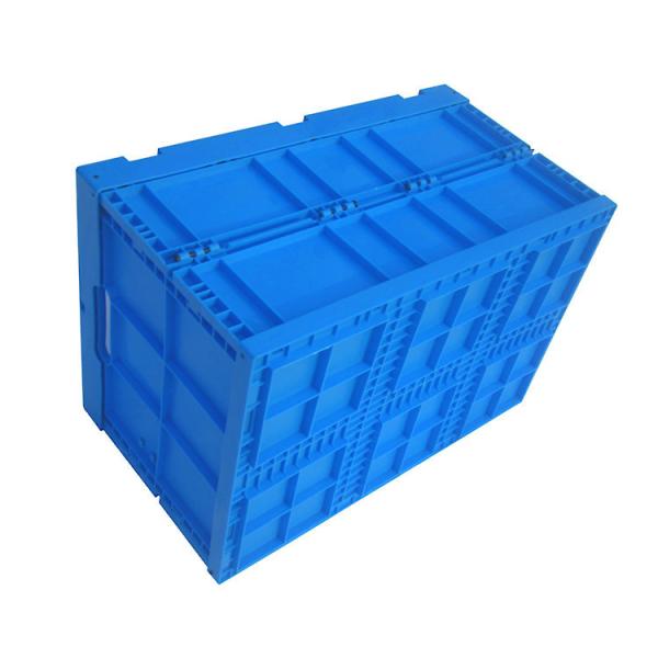 Logo Printing Collapsible Plastic Containers / Folding Storage Crates