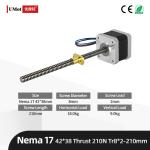 Hybrid Nema 17 Linear Lead Screw Stepper Motor with 380/320/400/520mN.m Holding