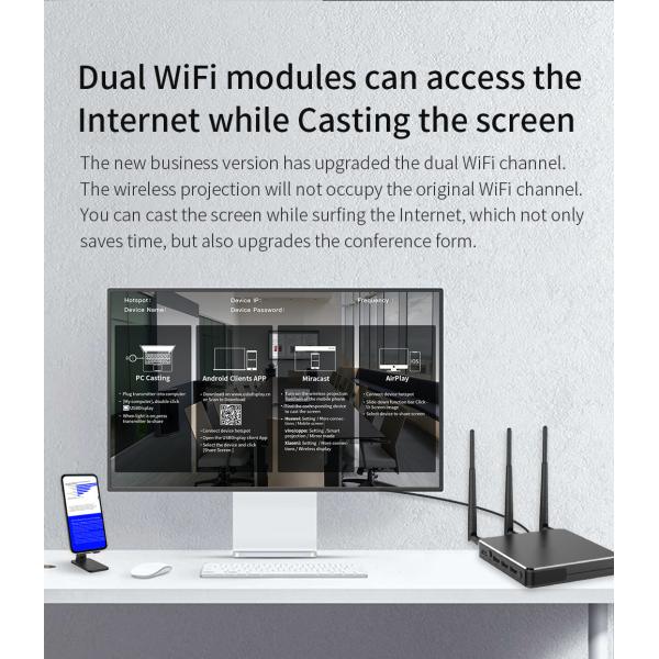 Aluminum Alloy Wireless Hdmi Receiver Easy Convenient 12 Months
